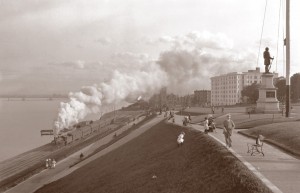 Sumner Matteson Lakefront with Steam Train