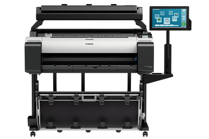 Canon imageprograf tm-305 mfp t36 plotter printer scanner front view Canon imageprograf tm-305 mfp t36 plotter printer scanner front view